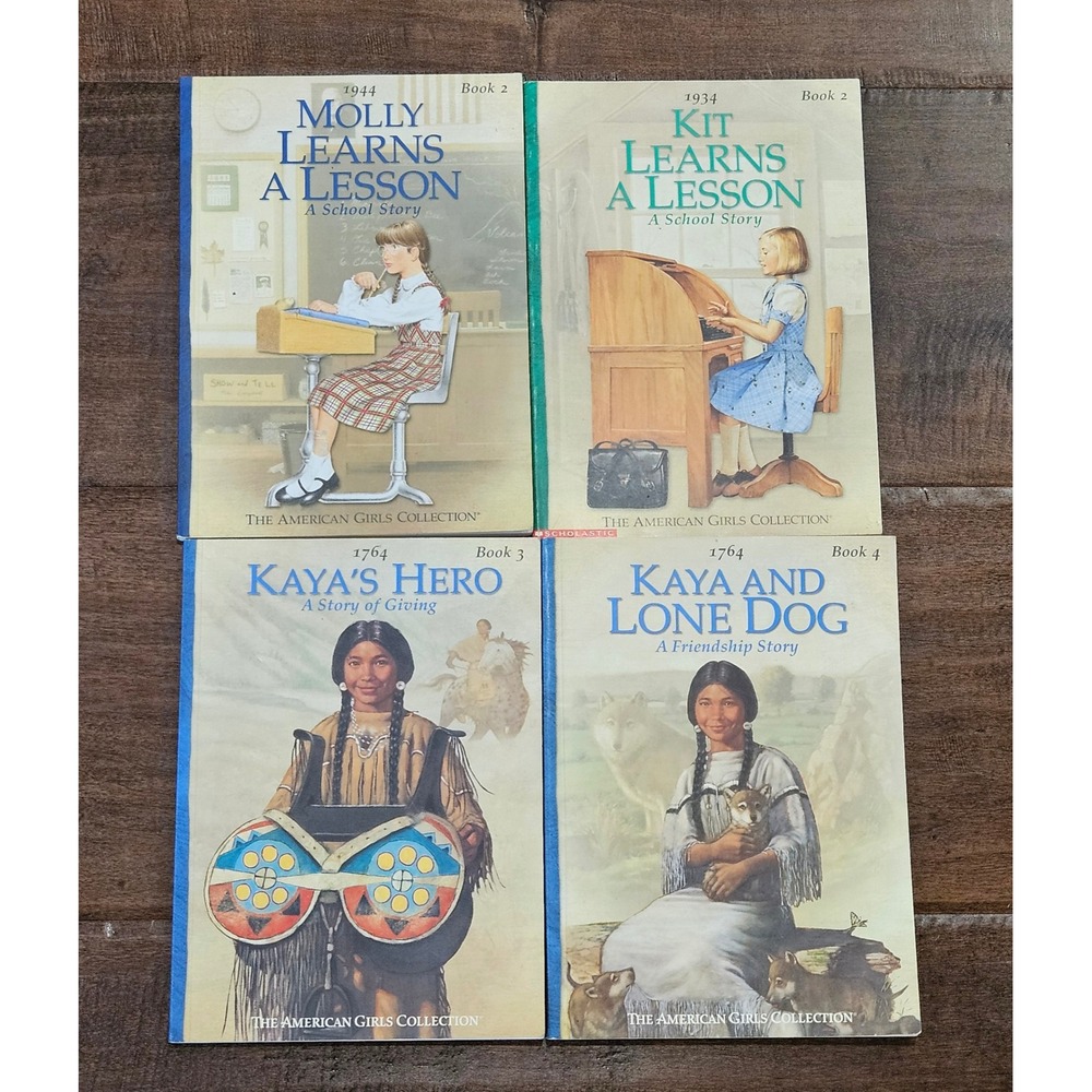 Y2K American Girl Books Lot of 4 Kaya Molly Kit Historical Fiction Scholastic PB